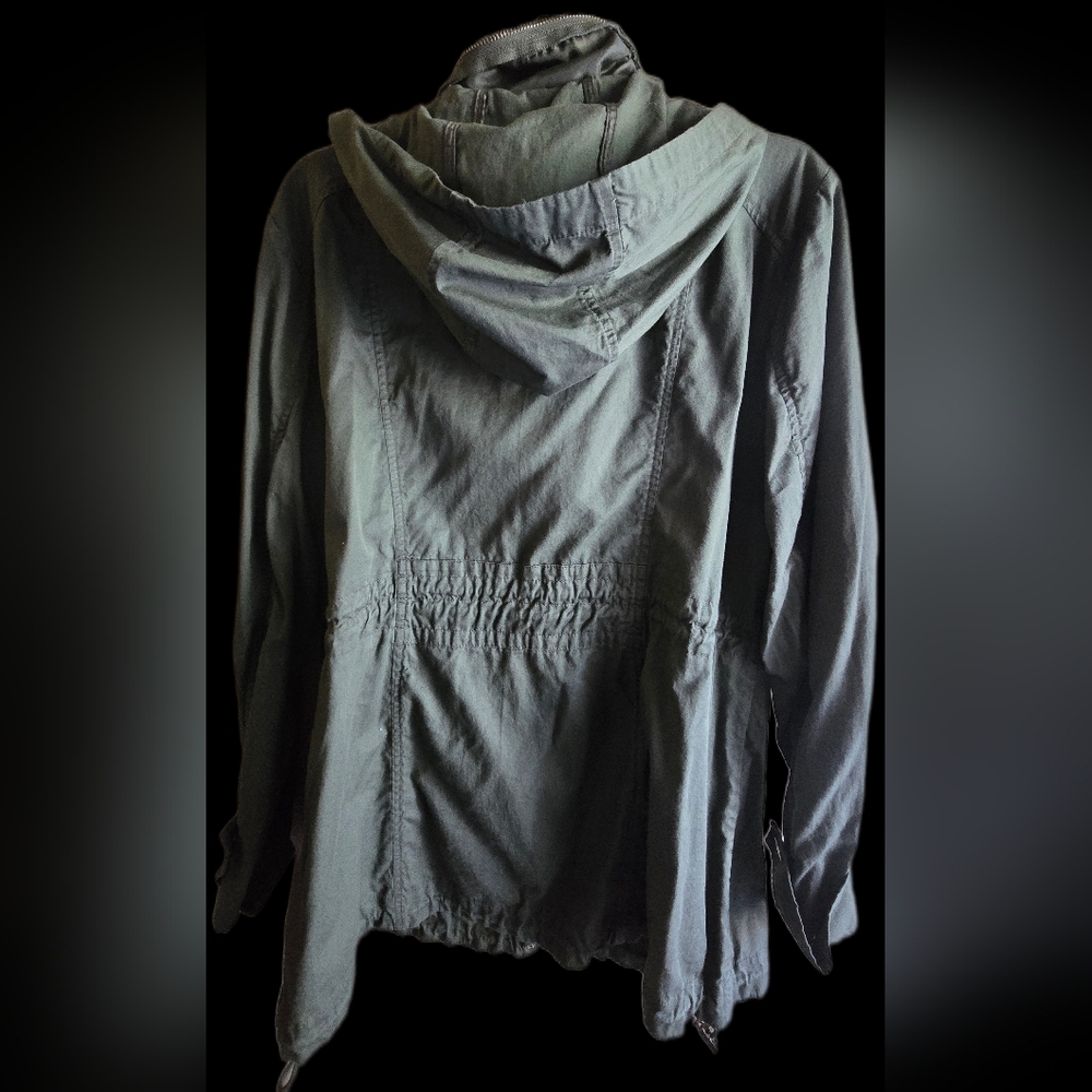 New York & Company Oliive Green Hooded Utility Jacket - Picture 3 of 3